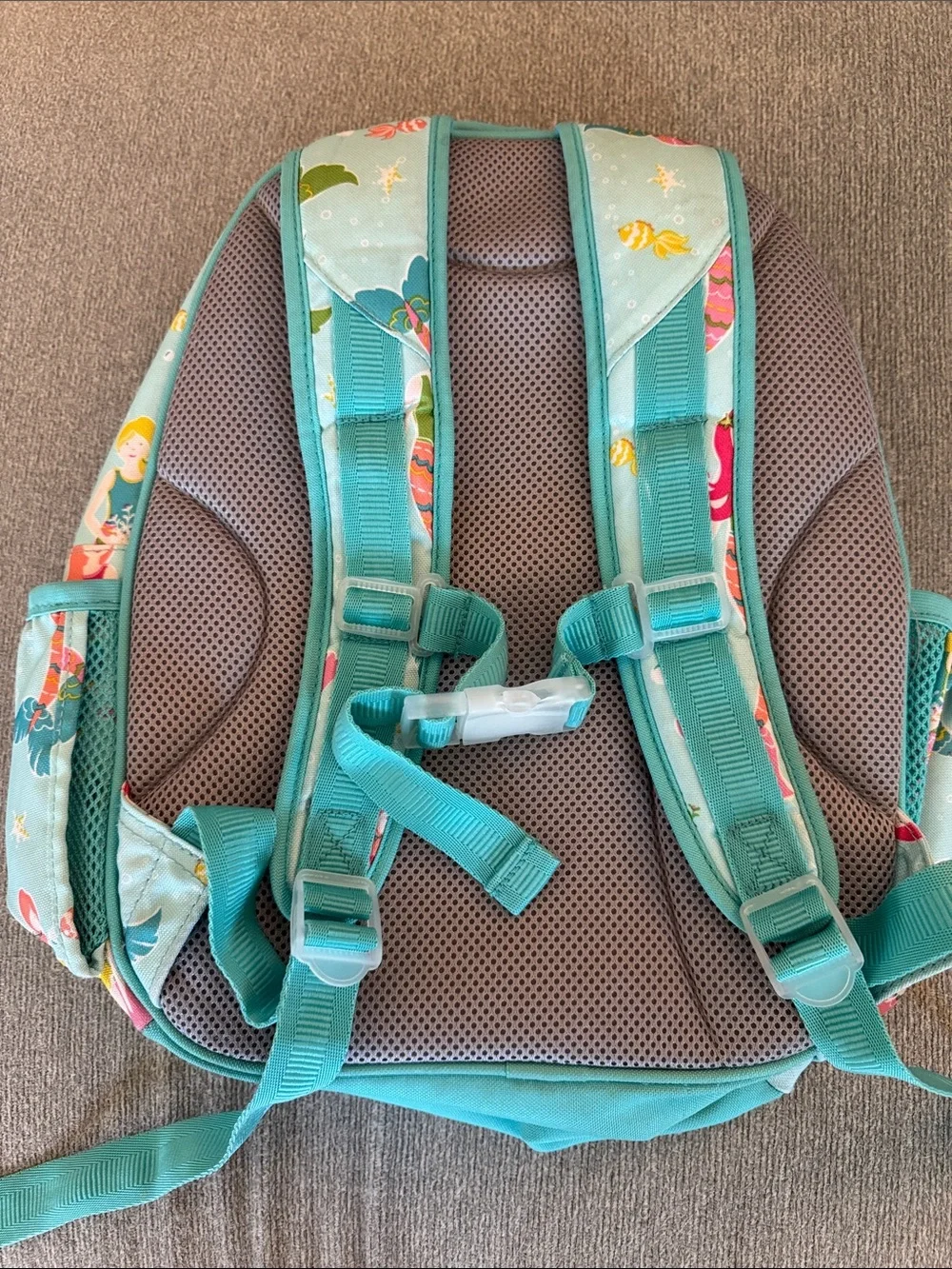 PBK Makenzie Small Aqua Mermaid Print Kids Backpack